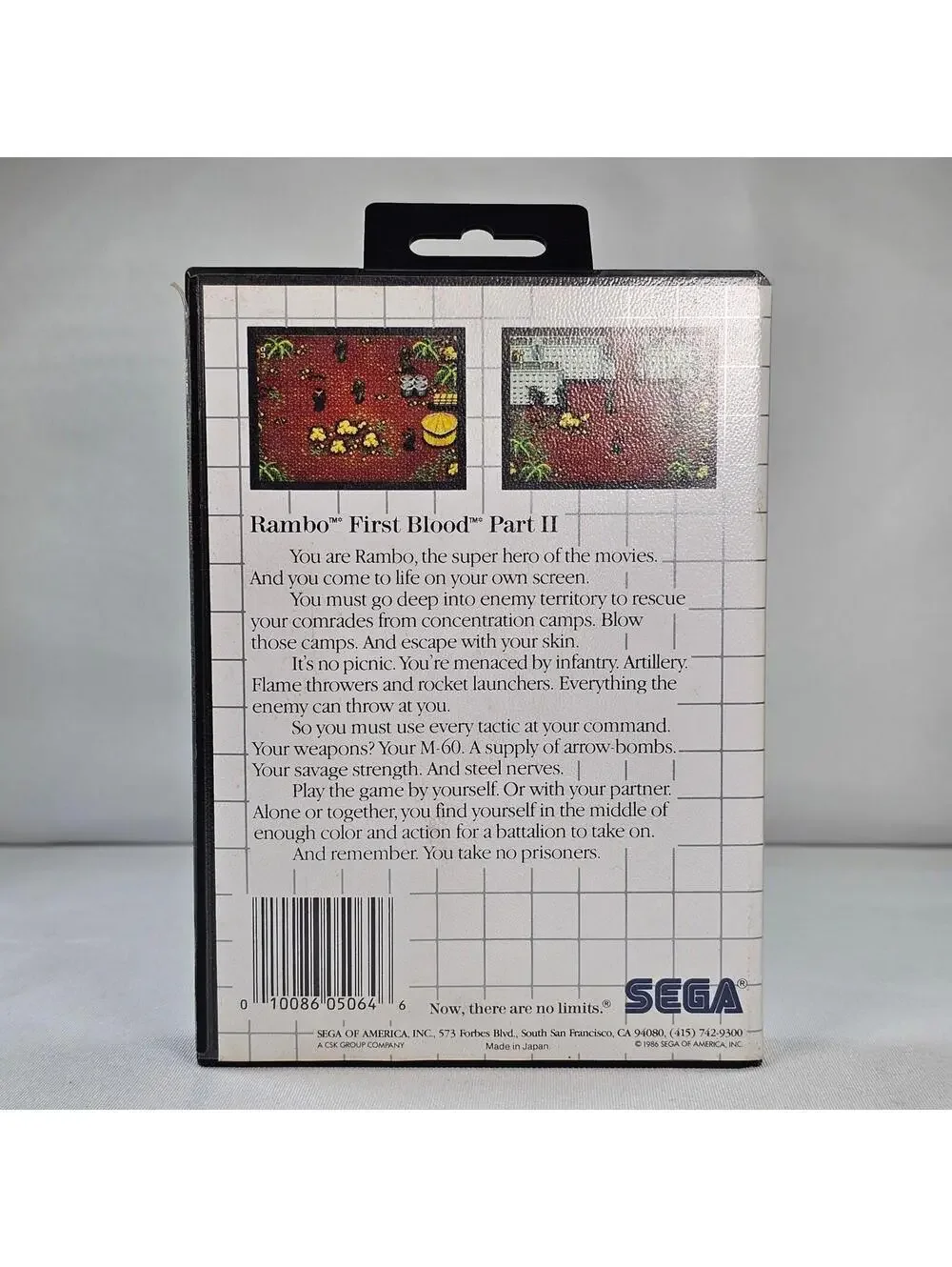 Rambo First Blood Part II Sega Master System Mega Cartridge CIB with Manual